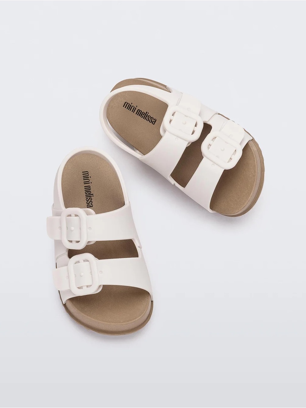 Mini Melissa Kids White Cozy Sandals